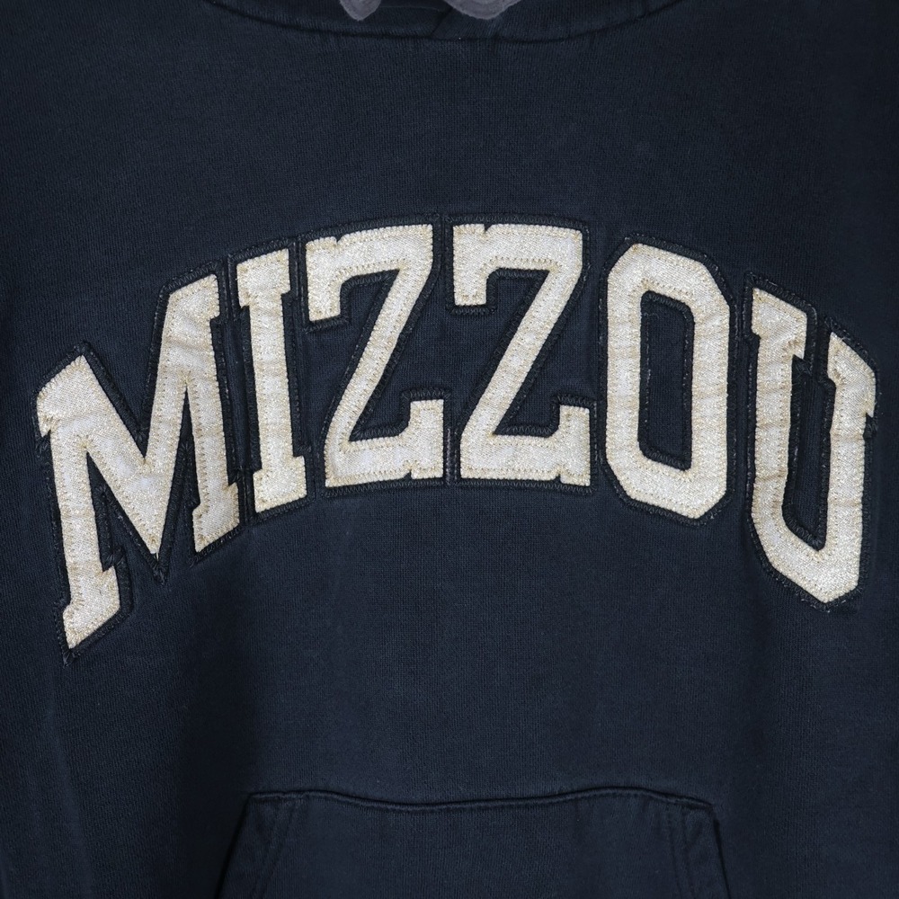 Vintage Y2K Mizzou Tigers Embroidered Glitter Logo Pullover Hoodie Small 20.5x23 - Picture 2 of 16